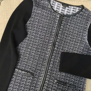 Talbots merino wool zipper front sweater M